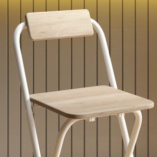 2 Taburetes Bar Plegables con Respaldo