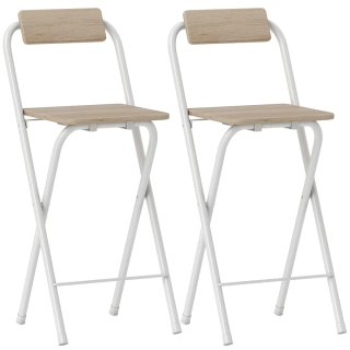 2 Taburetes Bar Plegables con Respaldo