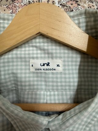 Camisa Unit cuadros gris y blanco Talla XL