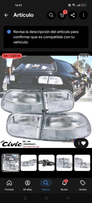 Faros Traseros Honda Civic EG Hatchback