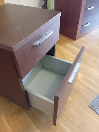 Mueble cajonera 2 cajones con ruedas