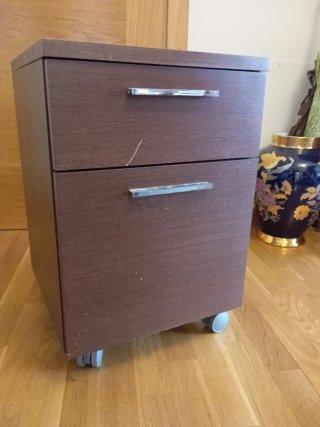 Mueble cajonera 2 cajones con ruedas