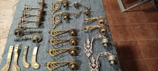 Candelabros Piano Bronce Antiguo
