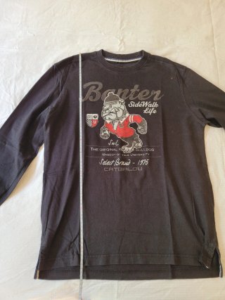 Maglia maniche lunghe nera ragazzo CATBALOU