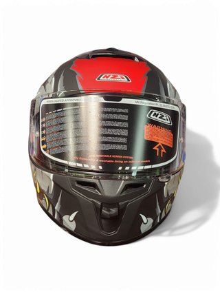 Casco NZI Integral Raptor Negro Gris Rojo