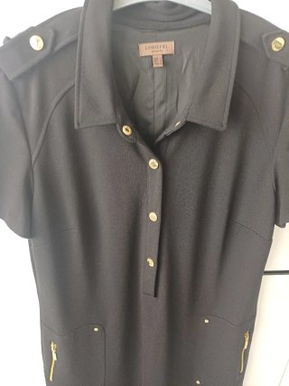Vestido negro Cortefiel talla L