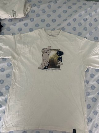 Camiseta Pull&Bear Estampada Blanca