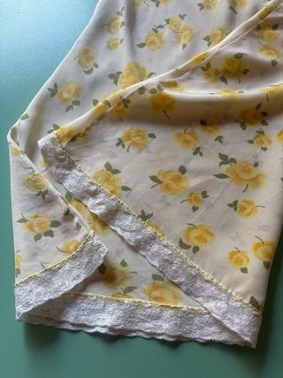 Top vintage seta ricamato a mano