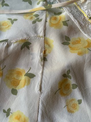 Top vintage seta ricamato a mano