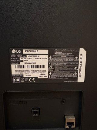LG Smart TV 43 4K UHD 2021