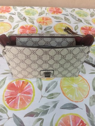 Borsetta tracolla beige e marrone