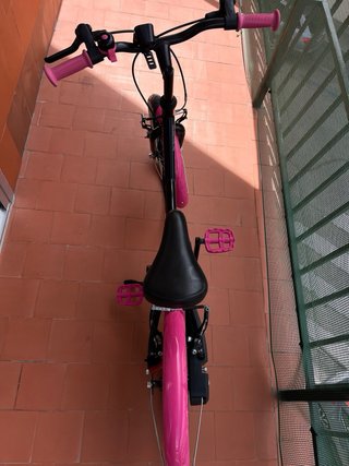 Bicicleta Infantil Btwin 16 Rosa y Negra