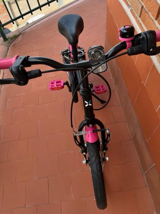 Bicicleta Infantil Btwin 16 Rosa y Negra