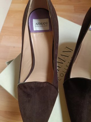 Zapatos Armani Marrones Tacon Mujer nuevos