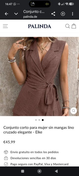 Conjunto lino Palinda Talla M