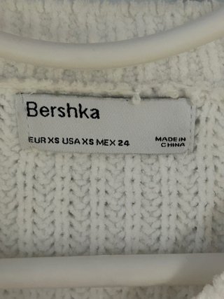 Jersey blanco crop top tejido