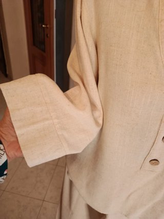 Completo misto lino beige taglia unica