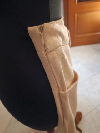 Completo misto lino beige taglia unica