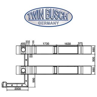 Elevador Tijera Doble Twin Busch