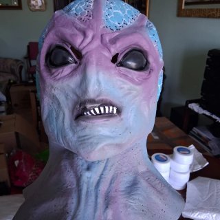 Máscara Látex Alienígena Halloween