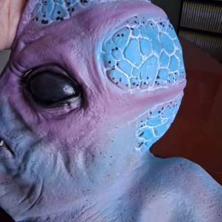 Máscara Látex Alienígena Halloween