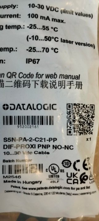 Sensore Datalogic M13 x 1 Tubular PNP NO-NC