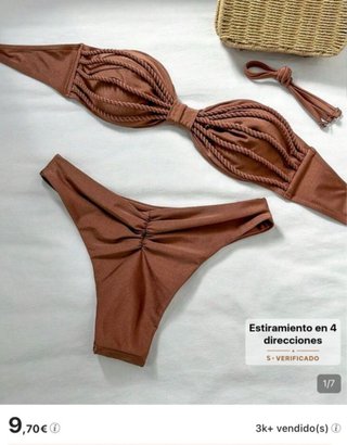 Bañador Shein marrón talla M