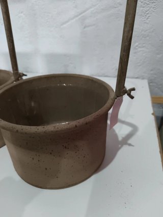 Pack 3 cubos con grifo efecto oxidado.