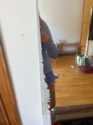 Espejo grande de madera y cristal