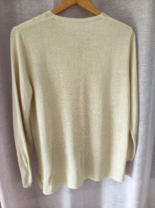 Jersey de punto de mujer color beige talla 42.sin