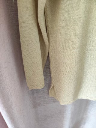 Jersey de punto de mujer color beige talla 42.sin