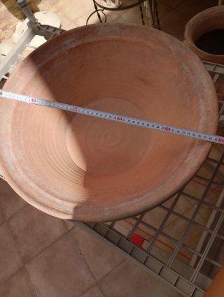 Lote 2 Lebrillos Barro Antiguos 48cm