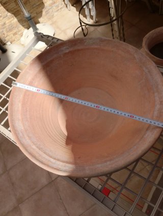 Lote 2 Lebrillos Barro Antiguos 48cm