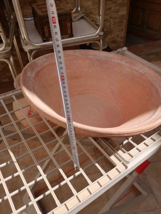 Lote 2 Lebrillos Barro Antiguos 48cm