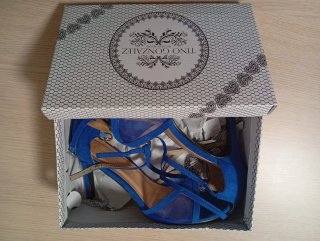 Zapatos de tacón azules para mujer