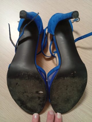 Zapatos de tacón azules para mujer