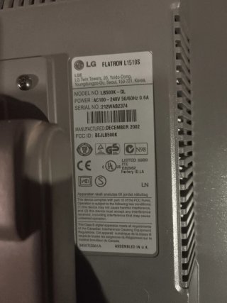 Monitor LG Flatron L1515S TFT