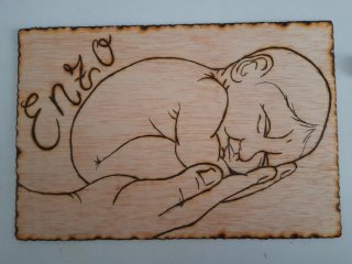 Cuadro de madera para la puerta de una habitacion