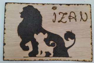 Cuadro de madera para la puerta de una habitacion