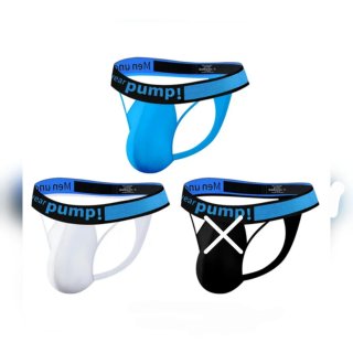 Tanga Pump! Negro, Azul, Blanco