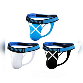 Tanga Pump! Negro, Azul, Blanco