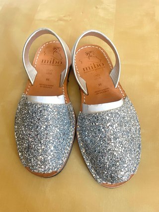 Avarca Mibo Glitter Argento Tg 38