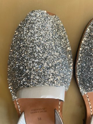 Avarca Mibo Glitter Argento Tg 38