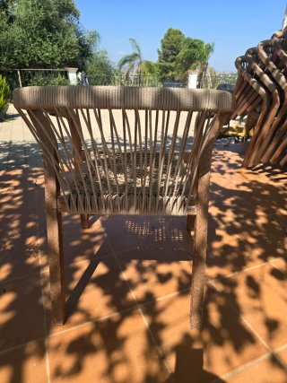 Sillas de jardín de lujo madera y tela
