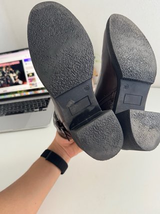 Botines marrones de tacón – Talla 39