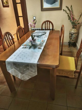 Mesa comedor madera con 6 sillas