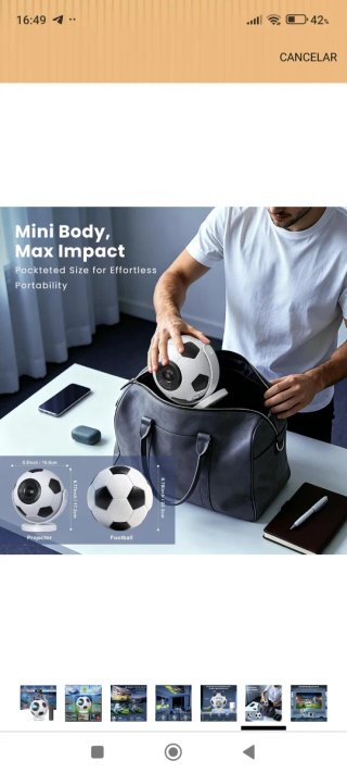 Proyector Diseño Balón Fútbol 4K
