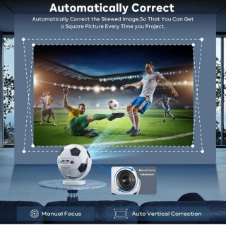 Proyector Diseño Balón Fútbol 4K