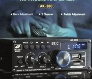 Amplificador AK380 Bluetooth 800W + Mando + Fuente