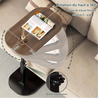 Mesa auxiliar YUTVCZO C altura ajustable